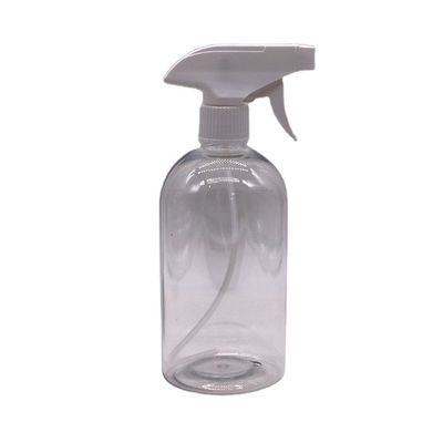 600mL 20OZ PET Spray Bottle Boston Round Plastic Customized Color Pump Trigger Spray Hand Sanitizer Bottle