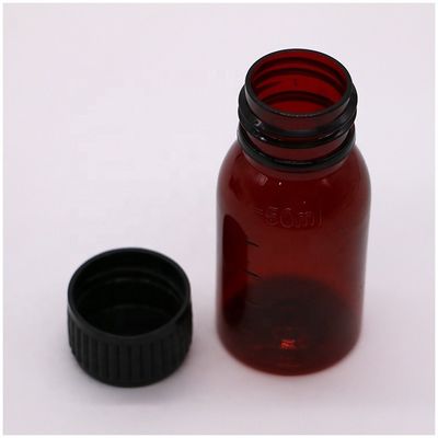Tamper Evident Cap 50ML PET Cough Syrup Bottle for Oil Lubricating Oral Liquid Storage