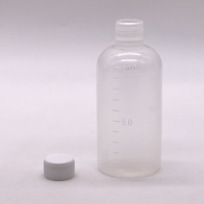 Medicine 100ml PET Liquid Empty Plastic Bottle with Scale and Customizable Color