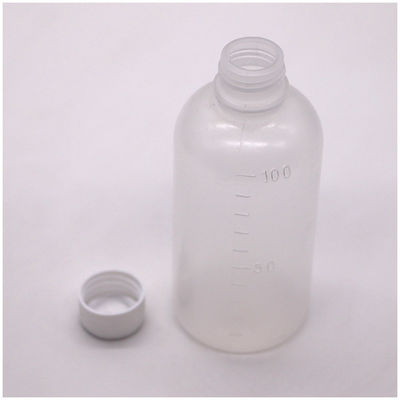 Medicine 100ml PET Liquid Empty Plastic Bottle with Scale and Customizable Color