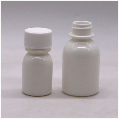 Child Resistant Lid Container 60ml PE White Oral Liquid Medicine Bottle for Cough Syrup