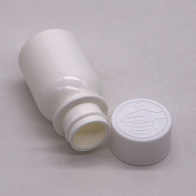 30ml PE White Oral Liquid Medicine Bottle with Child Resistant Lid and CRC Cap