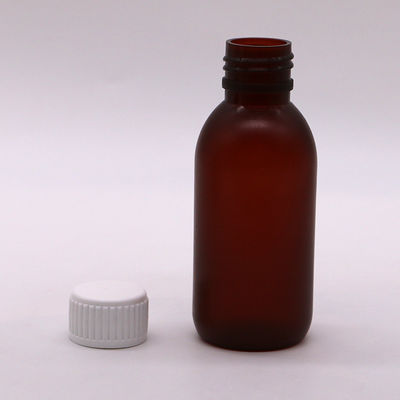 120ml Cough Syrup Round Liquid Frost Plastic Bottle Container for Medical Waste