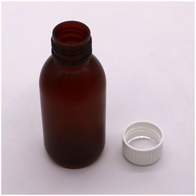 120ml Cough Syrup Round Liquid Frost Plastic Bottle Container for Medical Waste