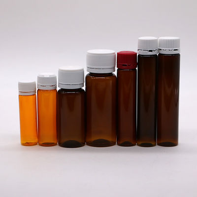 15ml PET Amber Brown Oral Liquid Bottle with Tamper Proof Cap for Medical Packaging