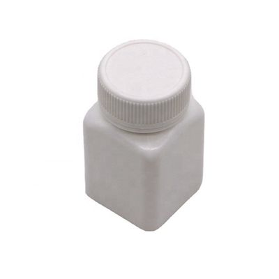 Small Capacity 50cc HDPE Sterile Square Plastic Bottle with Screw Cap