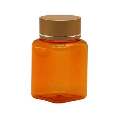 90ML PET Square Transparent Pill Bottle with Various Caps by Chinese Pharmaceutical Company