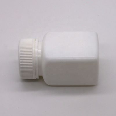 Small Capacity 50cc HDPE Sterile Square Plastic Bottle with Screw Cap