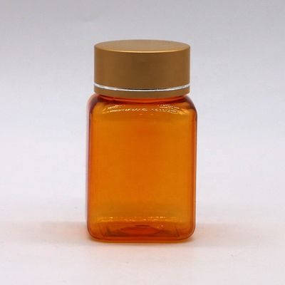 90ML PET Square Transparent Pill Bottle with Various Caps by Chinese Pharmaceutical Company
