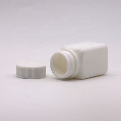 Small Capacity 50cc HDPE Sterile Square Plastic Bottle with Screw Cap