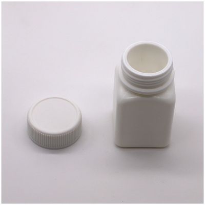 Small Capacity 50cc HDPE Sterile Square Plastic Bottle with Screw Cap