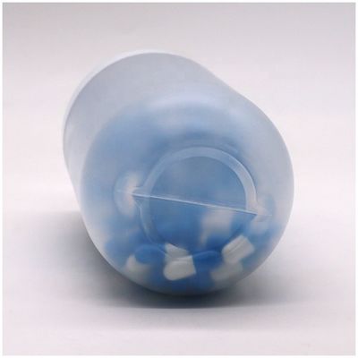 Screw Cap 550ML PP Capsule Shaped Plastic Food Jar for Biscuit Candy Customized Color