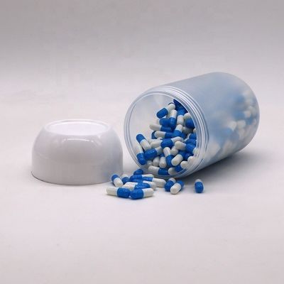Screw Cap 550ML PP Capsule Shaped Plastic Food Jar for Biscuit Candy Customized Color