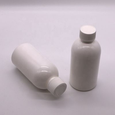 Screen Printing 100ml/200ml250ml HDPE White Empty Medicine Bottle with Child Safety Cap