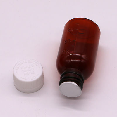 30ml PET Amber Plastic Syrup Liquid Bottle with Tamper Proof Screw Cap Body Material PET