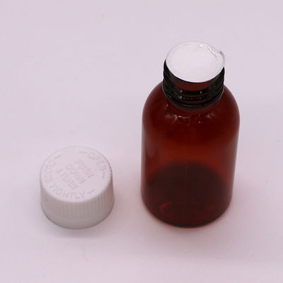 30ml PET Amber Plastic Syrup Liquid Bottle with Tamper Proof Screw Cap Body Material PET