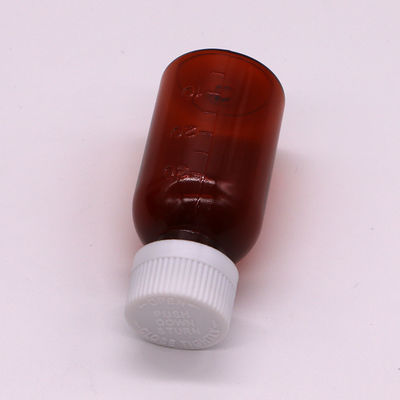 30ml PET Amber Plastic Syrup Liquid Bottle with Tamper Proof Screw Cap Body Material PET