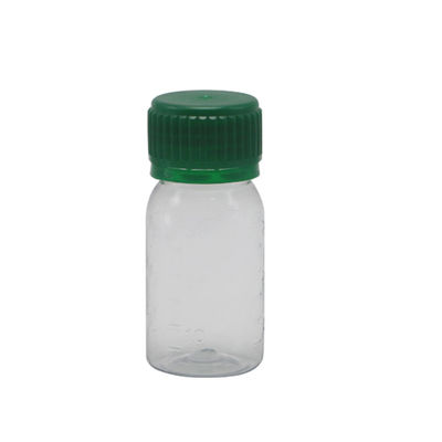 30ml PET White Oral Liquid Medicine Bottle with Safety Cap and Screen Printing