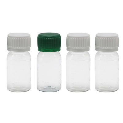 30ml PET White Oral Liquid Medicine Bottle with Safety Cap and Screen Printing