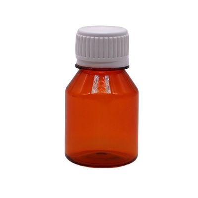 50ml PET Empty Portable Plastic Pill Bottles with White Screw Cap Travel Pill Packaging Jar