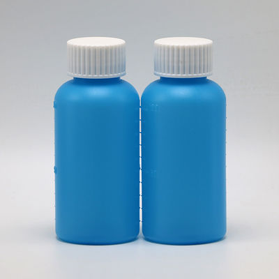 Industrial Medicine 60mL/2oz HDPE Syrup Bottle White/Blue Opaque Anti-Ultraviolet