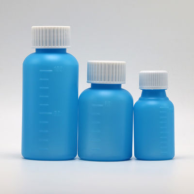 Industrial Medicine 60mL/2oz HDPE Syrup Bottle White/Blue Opaque Anti-Ultraviolet