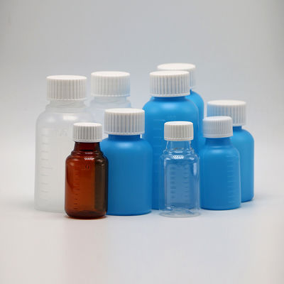 Industrial Medicine 60mL/2oz HDPE Syrup Bottle White/Blue Opaque Anti-Ultraviolet