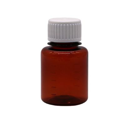 2OZ/60ml/cc PET Brown Medicine Grading Scale Liquid Packaging Bottle for Cigarette Oil