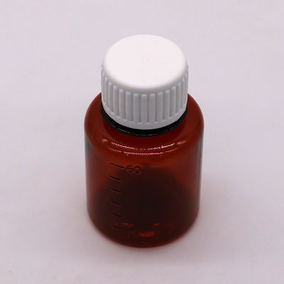 2OZ/60ml/cc PET Brown Medicine Grading Scale Liquid Packaging Bottle for Cigarette Oil
