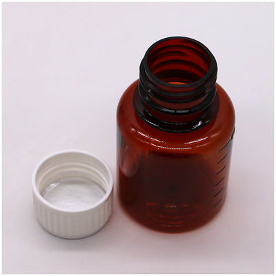 2OZ/60ml/cc PET Brown Medicine Grading Scale Liquid Packaging Bottle for Cigarette Oil