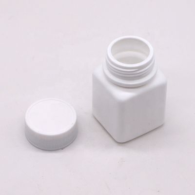 Industrial Pharmaceutical HDPE 30cc Square Plastic Pill Capsule Bottle with Screw Cap