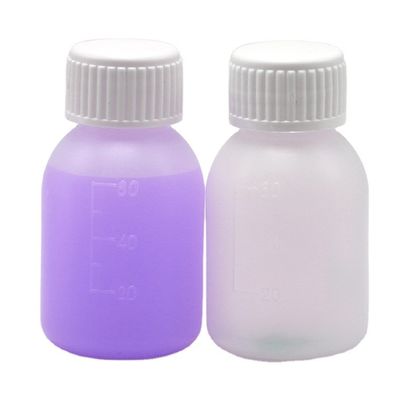 PE Syrup Bottle 60mL/2oz in White/Blue Opaque Color for Customized Color Options