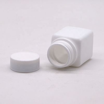 Industrial Pharmaceutical HDPE 30cc Square Plastic Pill Capsule Bottle with Screw Cap