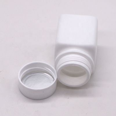 Industrial Pharmaceutical HDPE 30cc Square Plastic Pill Capsule Bottle with Screw Cap