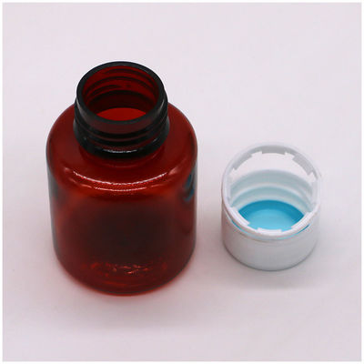 70ML PET Amber Maple Cough Syrup Oral Liquid Bottle with Safety Cap and Heat Seal