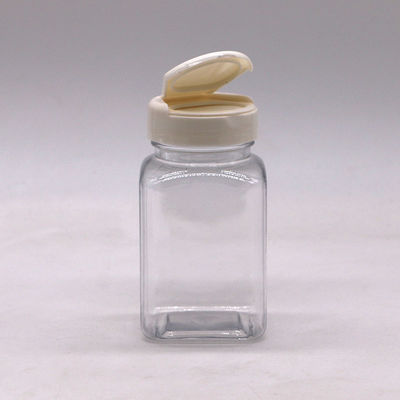 Medicine Bottle 100ml PET Square Plastic Bottle with Custom Colour and Various Lids