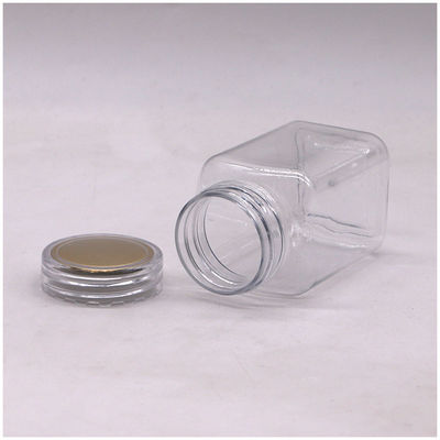 Medicine Bottle 100ml PET Square Plastic Bottle with Custom Colour and Various Lids