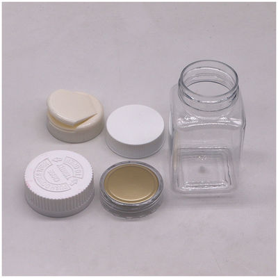 Medicine Bottle 100ml PET Square Plastic Bottle with Custom Colour and Various Lids