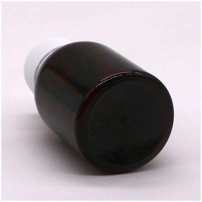 80ML PET Maple Cough Syrup Oral Liquid Bottle with Screen Printing and Safety Cap