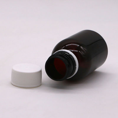 80ML PET Maple Cough Syrup Oral Liquid Bottle with Screen Printing and Safety Cap