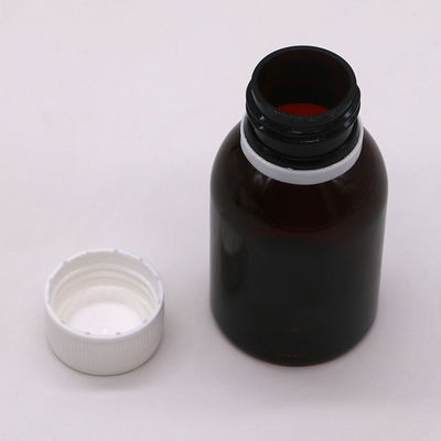 80ML PET Maple Cough Syrup Oral Liquid Bottle with Screen Printing and Safety Cap