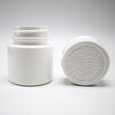 30ml HDPE Portable White Plastic Powder Medicine Pill Tablet Bottles Container with Child Safety Cap