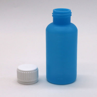 Customizable Color HDPE 100ml Liquid Empty Plastic Bottle with Scale and Safety Lid