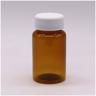 100ML PET Amber Plastic Medicine Bottle for Pill/Vitamin/Capsule Collar Material PET