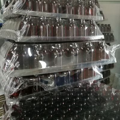 250ml Amber PET Liquid Medicine Bottle with Screw Cap and Pharmacy Medicine Container