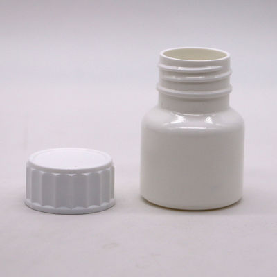 Customized Logo 30ml PE White Pill Medicine Bottle with Screw Cap High Durability