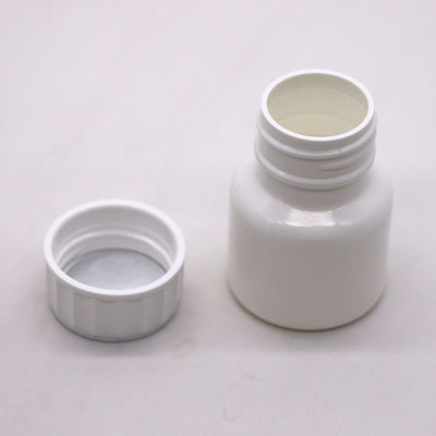 Customized Logo 30ml PE White Pill Medicine Bottle with Screw Cap High Durability