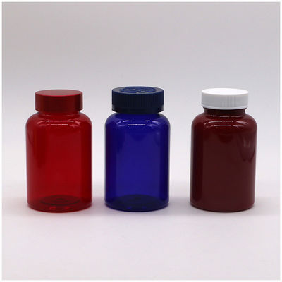 PET Plastic Type 175ML/6OZ Capsule Pill Medicine Bottle with CRC Screw Flip Top Caps