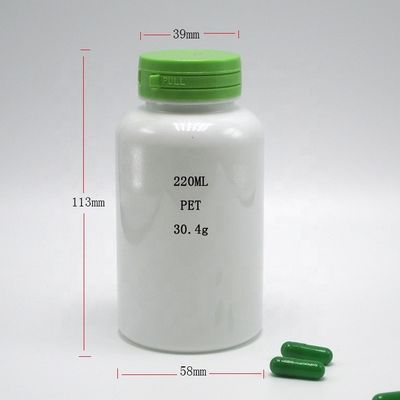 220ml PET White Round Bottle for Health Care Product Base Material PET Tear-Off Lid