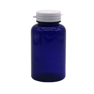 Collar Material PET 200cc Round Plastic Bottle Medicine Container with Easy Pull Ring Caps